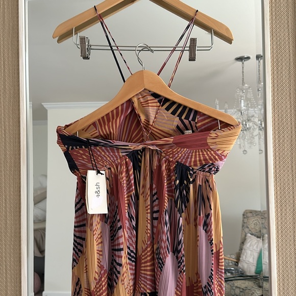 NWT Ba&Sh Nastasia summer maxi length halter neck draped dress - Picture 8 of 10